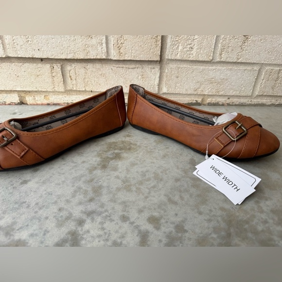 Harborsides Grape Ballet Flats buckle Brown Size 6.5W wide width NWT - Picture 6 of 8